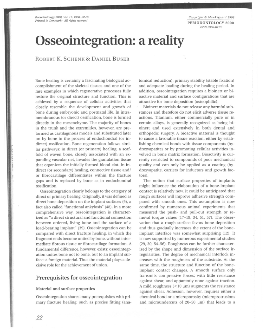 Schenk and Buser 1998