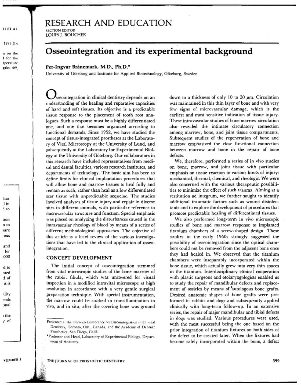 Branemark. JPD 1983. (50).399